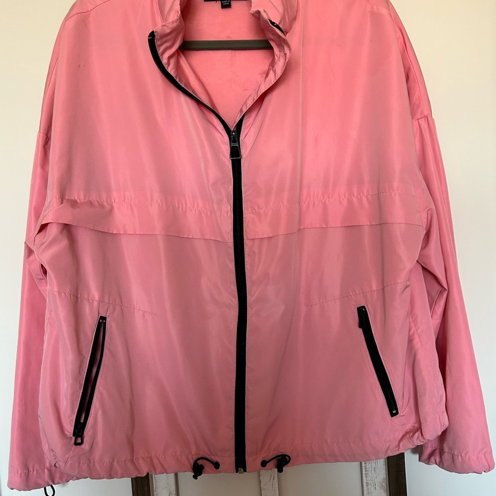 Love Tree light weight windbreaker with hidden hood